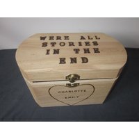 Were All Stories in The End Erinnerungsbox Aufbewahrungsbox Kartenbox Hochzeiten Geburtstage Besondere Anlässe von ItsAllGoodWood