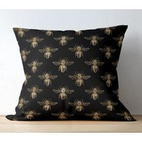 Honey Bee Print Kissenbezug Modernes Dekokissen in Beige & Schwarz Honey Bee Print Kissenbezug Modernes Dekokissen in Beige & Schwarz von ItsDecorTime