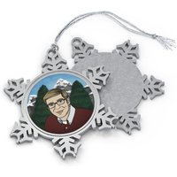 Joe Pera Spricht Mit Ihnen Erwachsene Swim Pewter Schneeflocke Ornament von ItsDemBoys