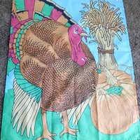 Vintage Thanksgiving Meter Flagge Fat Turkey Weizen & Kürbis Nos | B1 von ItsNewLife