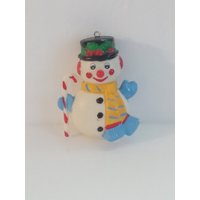 Vintage Weihnachten Schneemann Ornament Charm Frosty Kunststoff Baum Dekoration | Cb5 von ItsNewLife