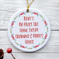 Grammy Und Papa Ornament, Geschenke, Weihnachtsgeschenk, Geschenk Von Enkelkindern - Theres No Place Like Home von ItsSoPerfect