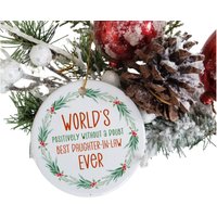 Schwiegertochter Ornament, Beste Geschenke, Weihnachtsverzierung, Weltbeste Aller Zeiten von ItsSoPerfect