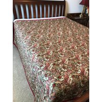 Quilt-Rot/Beige Queen Size Quilt 80 "x 100" von ItsTimeToQuilt