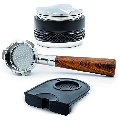 Iunipusy 54 mm Bodenloser Kaffee Siebträger + 53 mm Espresso Kaffeeverteiler & Tamper + Tamp Matte für 870/875/878/880 Express, Kaffeemaschine Kaffeehaus Haushalt Iunipusy 54 mm Bodenloser Kaffee Siebträger + 53 mm Espresso Kaffeeverteiler & Tamper + Tamp Matte für 870/875/878/880 Express, Kaffeemaschine Kaffeehaus Haushalt von Iunipusy