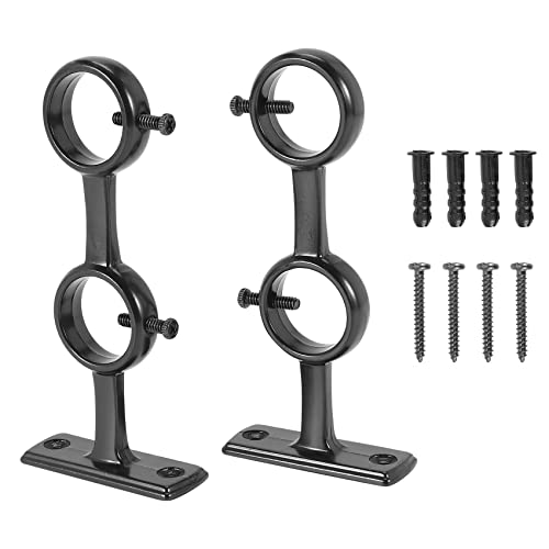 Iunipusy Deckenmontage Gardinenstangenhalter, 2er Set aus Aluminium, für Wohn- und Schlafzimmer von Iunipusy