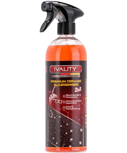 IVALITY® Glasreiniger Auto mit Scheibenversiegelung - 2in1 Windschutzscheiben Reiniger, Scheibenversiegelung Auto, Scheibenreiniger, Autoscheiben Reiniger, Scheibenreinigung, Fensterreiniger 750ml von Ivality