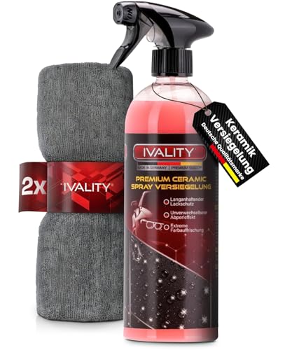IVALITY Ceramic Versiegelung Auto 750ml mit Abperleffekt – Inkl. 2 Mikrofasertücher, Schützt den Lack und verstärkt die Farbtiefe, Keramikversiegelung, Glas & Lackversiegelung Auto Spray IVALITY Ceramic Versiegelung Auto 750ml mit Abperleffekt – Inkl. 2 Mikrofasertücher, Schützt den Lack und verstärkt die Farbtiefe, Keramikversiegelung, Glas & Lackversiegelung Auto Spray von Ivality