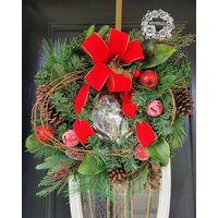 Adventskränze Türkranz Bauernhauskranz Winterkranz Weihnachtskranz Kiefernkranz Weihnachtsgeschenk Für Sie von IvannaWreaths