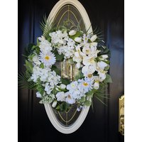 Frühlingskränze Für Haustür Gänseblümchen Kränze Weißer Kranz Tulpenkranz Etsy Handgemachte Sommerkränze Geschenk Mama von IvannaWreaths