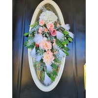 Frühlingskränze Türkranz Sommerkranz Frühlingskranz Pfingstrosenkranz Rosa Türkränze Frühlingsblumenkränze Muttertagsgeschenk von IvannaWreaths