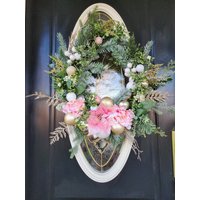 Rosa Weihnachtskränze Für Haustür Winterkranz Xms Kranz Feiertagskranz Weihnachtstürkränze Kiefernkränze Verzierung Kränze Geschenk von IvannaWreaths