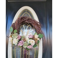 Türkränze Sommer Türkranz Frühlingskränze Weinrebenkranz Osterkranz Herbstkränze Frühlingskranz Rosa Kranz Valentinsgrußgeschenk von IvannaWreaths