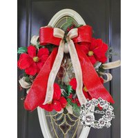 Weihnachtskränze Für Die Haustür Rote Magnolienkranz Weihnachtskranz Weihnachtskränze Für Die Haustür Rote Magnolienkranz Weihnachtskranz von IvannaWreaths