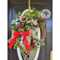 Weihnachtskränze Für Haustür, Immergrüner Winterkranz, Feiertagskranz, Weihnachtsdekoration, Kiefernkranz, Rustikaler Kranz, Eukalyptuskranz von IvannaWreaths