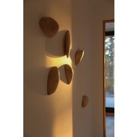 Runde Form Holz Wandskulpturen | 5 3D Wandkunst, Dimensionale Einzigartiger Wandbehang von IvarsDesign