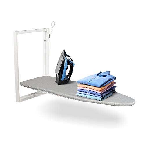 Ivation Wandmontiertes Bügelbrett | Klappbare 91 x 30.9 cm Bügelstation für Zuhause, Wohnung & kleine Räume | Stabiles Klappbrett, Leicht zu Lösender Hebel, Abnehmbarer Baumwollbezug & Montagematerial Ivation Wandmontiertes Bügelbrett | Klappbare 91 x 30.9 cm Bügelstation für Zuhause, Wohnung & kleine Räume | Stabiles Klappbrett, Leicht zu Lösender Hebel, Abnehmbarer Baumwollbezug & Montagematerial von Ivation