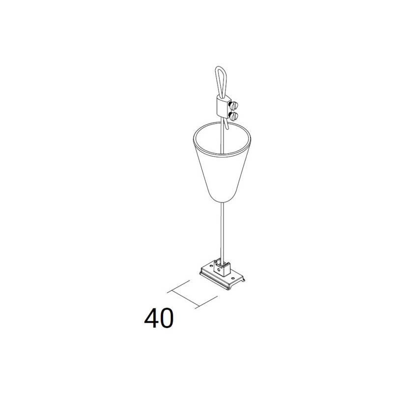 Ivela Abhängung SQUARE 48 V, weiß, Pendelhöhe 200 cm von Ivela