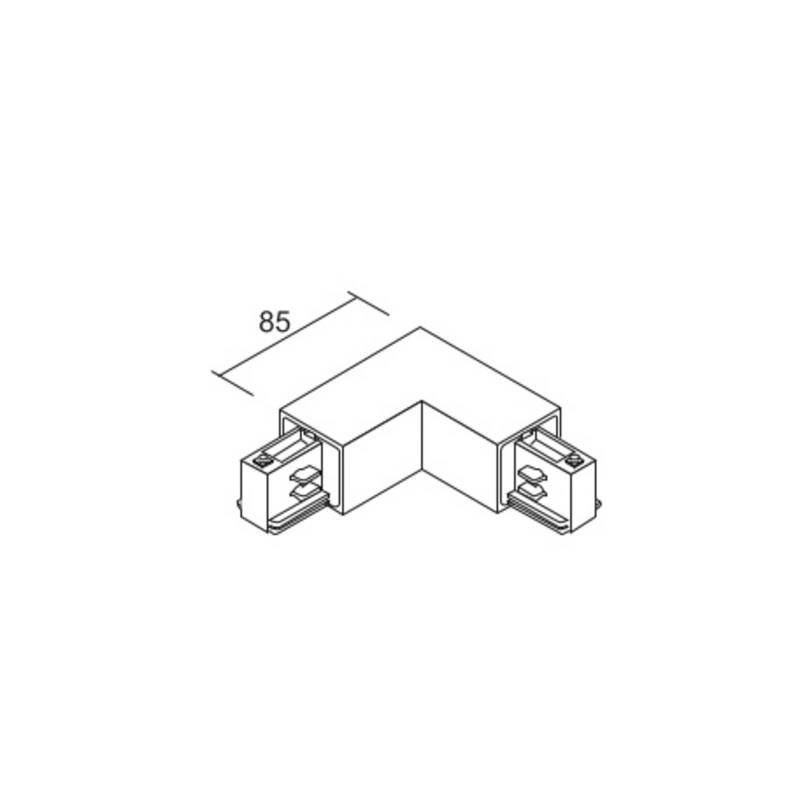 Ivela L-Verbinder LKM DALI weiß Schutzleiter rechts 3-Phasen von Ivela
