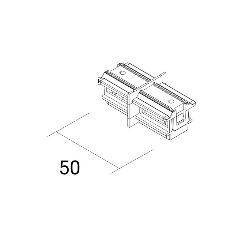 Ivela Längsverbinder SQUARE 48 V, schwarz, Stromtrenner von Ivela