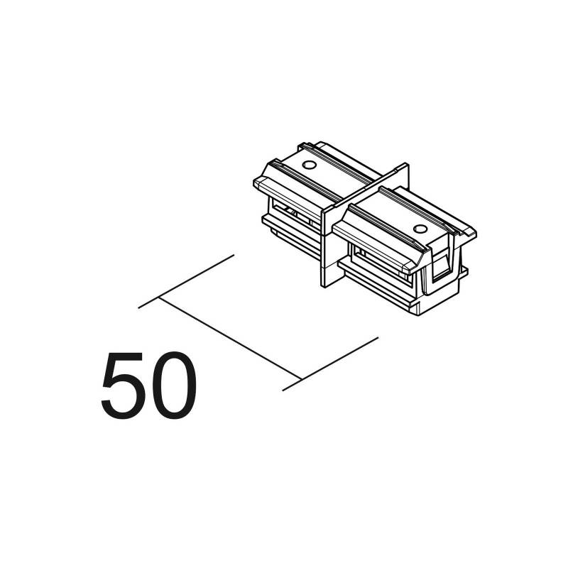 Ivela Längsverbinder SQUARE 48 V, schwarz, stromführend von Ivela