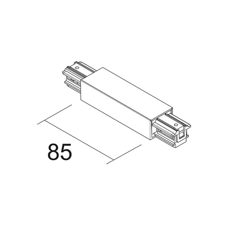 Ivela Mitteleinspeisung SQUARE 48 V, schwarz, Kunststoff von Ivela