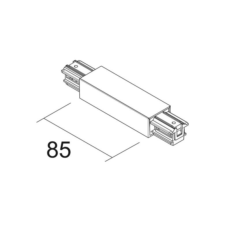 Ivela Mitteleinspeisung SQUARE 48 V, weiß, Kunststoff von Ivela