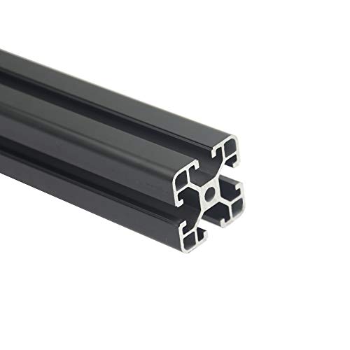 Iverntech 1 Stück 500 mm 4040 Europäischer Standard eloxierte Linearschiene Schwarzes Aluminium-Profilextrusion mit 8-mm-Schlitz der Serie 40 für 3D-Drucker und CNC-DIY-Lasergraviermaschine von Iverntech