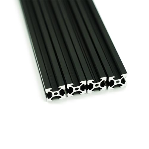 Iverntech 4pcs 300mm 2020V Type Black European Standard Anodised Linear Rail Aluminium Profile Extrusion for DIY 3D Printer and CNC Machines von Iverntech