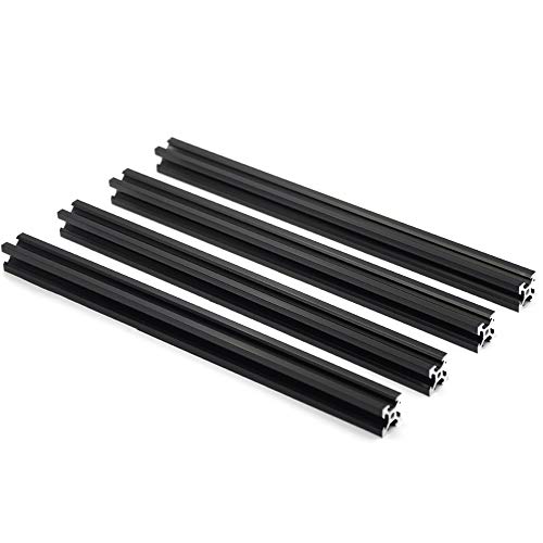 Iverntech 4pcs 1000 mm 2020 V Type Black European Standard Anodised Linear Rail Aluminium Profile Extrusion for DIY 3D Printer and CNC Machine Iverntech 4pcs 1000 mm 2020 V Type Black European Standard Anodised Linear Rail Aluminium Profile Extrusion for DIY 3D Printer and CNC Machine von Iverntech