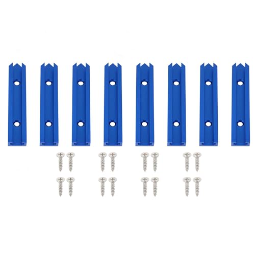 Iverntech 8 Stück Tiefblau T-Schienen-Kreuzungs-Set mit Holzschrauben, T-Track Kreuzschlitzteile Aluminium Eloxiert für Tischsäge, Router, Tisch Iverntech 8 Stück Tiefblau T-Schienen-Kreuzungs-Set mit Holzschrauben, T-Track Kreuzschlitzteile Aluminium Eloxiert für Tischsäge, Router, Tisch von Iverntech