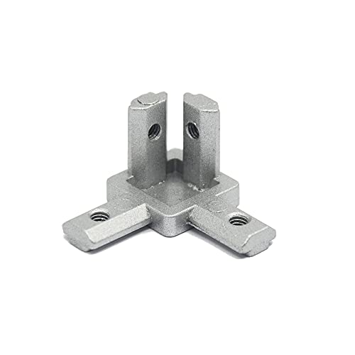 Iverntech 8er-Pack Splitter 3-Wege-Eckhalterung Verbinder mit Schrauben + Schraubenschlüssel für 6-mm-Schlitz 2020-Serie Aluminium-Extrusionsprofil nach europäischem Standard von Iverntech
