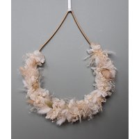 Loop in Tropfenform Trockenblumenkranz Türkranz Wandschmuck Boho Style von IvonneBohoflowershop
