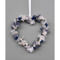 Trockenblumenherz Herz Mit Trockenblumen Wandschmuck Türschmuck Trockenblumenkranz Für Die Hochzeit, Muttertag Etc von IvonneBohoflowershop