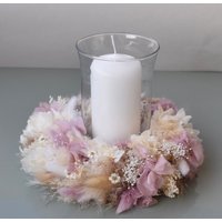 Trockenblumenkranz Kerzenkranz Tischschmuck Wandschmuck Türkranz Boho Style Trockenblumenkranz Kerzenkranz Tischschmuck Wandschmuck Türkranz Boho Style von IvonneBohoflowershop