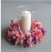 Trockenblumenkranz Kerzenkranz Tischschmuck Wandschmuck Türkranz von IvonneBohoflowershop