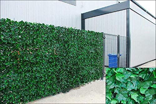 Künstliche Efeuhecke, Rolle, Sichtschutz für Gartenzaun, 2 m x 3 m von Ivy Hedge