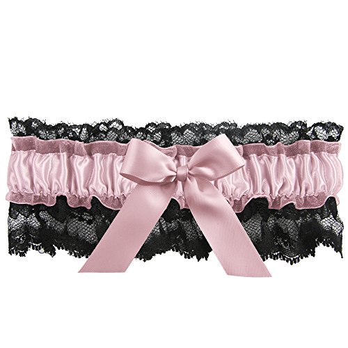 Ivy Lane Design Britney Strumpfband, Schwarz/Hellrosa von Ivy Lane Design