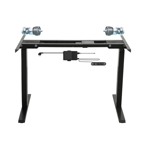 Tischbeine Metall Schwarz/Tischbein Weiß Höhenverstellbarer Schreibtisch Gestell Höhenverstellbar Tischbein Tischfüße Tischfuß Schreibtisch Beine Table Legs (Schwarz) von IvyIvy