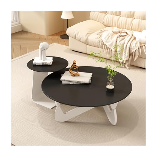 IvyLoutish 2-teiliges rundes Couchtisch-Set, Mitte des Jahrhunderts, moderne Kombination, Teetisch, Wohnzimmer, Esstisch, Schiefer, Schreibtisch, runde Ecke, dicker Beistelltisch für Balkon (weiß + IvyLoutish 2-teiliges rundes Couchtisch-Set, Mitte des Jahrhunderts, moderne Kombination, Teetisch, Wohnzimmer, Esstisch, Schiefer, Schreibtisch, runde Ecke, dicker Beistelltisch für Balkon (weiß + von IvyLoutish