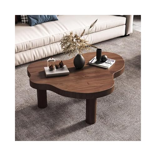 IvyLoutish Cloud Couchtisch, moderner Beistelltisch, Holz, Wolkenform, unregelmäßiger Eck-Cocktail-Beistelltisch mit 3 stabilen Stützbeinen, für Wohnzimmer, Schlafzimmer, Balkon, Terrasse (Braun, 100 IvyLoutish Cloud Couchtisch, moderner Beistelltisch, Holz, Wolkenform, unregelmäßiger Eck-Cocktail-Beistelltisch mit 3 stabilen Stützbeinen, für Wohnzimmer, Schlafzimmer, Balkon, Terrasse (Braun, 100 von IvyLoutish