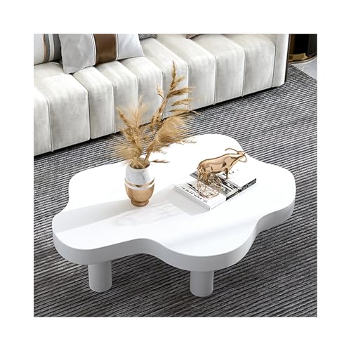 IvyLoutish Cloud Couchtisch, moderner Beistelltisch, Holz, Wolkenform, unregelmäßiger Eck-Cocktail-Beistelltisch mit 3 stabilen Stützbeinen, für Wohnzimmer, Schlafzimmer, Balkon, Terrasse (Weiß, 110 x IvyLoutish Cloud Couchtisch, moderner Beistelltisch, Holz, Wolkenform, unregelmäßiger Eck-Cocktail-Beistelltisch mit 3 stabilen Stützbeinen, für Wohnzimmer, Schlafzimmer, Balkon, Terrasse (Weiß, 110 x von IvyLoutish