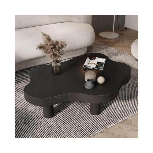 IvyLoutish Cloud Couchtisch, moderner Beistelltisch, Holz, Wolkenform, unregelmäßiger Eck-Cocktail-Beistelltisch mit 3 stabilen Stützbeinen, für Wohnzimmer, Schlafzimmer, Balkon, Terrasse (Schwarz IvyLoutish Cloud Couchtisch, moderner Beistelltisch, Holz, Wolkenform, unregelmäßiger Eck-Cocktail-Beistelltisch mit 3 stabilen Stützbeinen, für Wohnzimmer, Schlafzimmer, Balkon, Terrasse (Schwarz von IvyLoutish