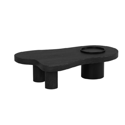 IvyLoutish Cloud Couchtisch für Wohnzimmer mit zylindrischen Beinen, stabile Struktur, Retro, unregelmäßig, niedriger Teetisch mit verstecktem Stauraum für Zuhause, Wohnung, Büro (Schwarz, 120 x 69 cm IvyLoutish Cloud Couchtisch für Wohnzimmer mit zylindrischen Beinen, stabile Struktur, Retro, unregelmäßig, niedriger Teetisch mit verstecktem Stauraum für Zuhause, Wohnung, Büro (Schwarz, 120 x 69 cm von IvyLoutish