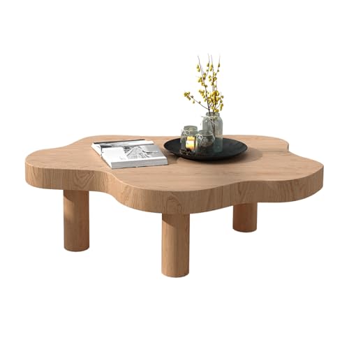 IvyLoutish Cloud-Kaffeetisch für Wohnzimmer, Massivholzstruktur, runde Kanten, unregelmäßig, flippiger Teetisch, 5 cm, Schreibtisch-Mitteltisch für Zuhause, Büro, kleiner Raum (Natur, 110 x 80 cm) IvyLoutish Cloud-Kaffeetisch für Wohnzimmer, Massivholzstruktur, runde Kanten, unregelmäßig, flippiger Teetisch, 5 cm, Schreibtisch-Mitteltisch für Zuhause, Büro, kleiner Raum (Natur, 110 x 80 cm) von IvyLoutish