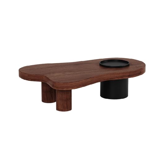 IvyLoutish Cloud-Kaffeetisch für Wohnzimmer mit zylindrischen Beinen, stabile Struktur, Retro, unregelmäßig, niedriger Teetisch mit verstecktem Stauraum für Zuhause, Wohnung, Büro (Braun, 100 x 69 cm) IvyLoutish Cloud-Kaffeetisch für Wohnzimmer mit zylindrischen Beinen, stabile Struktur, Retro, unregelmäßig, niedriger Teetisch mit verstecktem Stauraum für Zuhause, Wohnung, Büro (Braun, 100 x 69 cm) von IvyLoutish