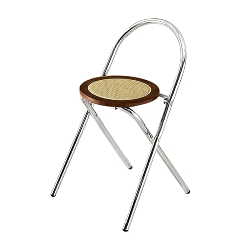 IvyLoutish Hocker mit Rückenlehne, zusammenklappbarer Küchenstuhl, Rattan-Kissen für Innenbereich, Wohnung, Esszimmer, 45 cm, 45 cm IvyLoutish Hocker mit Rückenlehne, zusammenklappbarer Küchenstuhl, Rattan-Kissen für Innenbereich, Wohnung, Esszimmer, 45 cm, 45 cm von IvyLoutish