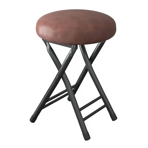 IvyLoutish Klappbarer Barhocker für Erwachsene, tragbar, 50,8 cm, rund, mit Schaumstoff gepolstert, rückenfrei, faltbar, hoch, Küchenstuhl für Büro, mit 120 kg Kapazität, Braun IvyLoutish Klappbarer Barhocker für Erwachsene, tragbar, 50,8 cm, rund, mit Schaumstoff gepolstert, rückenfrei, faltbar, hoch, Küchenstuhl für Büro, mit 120 kg Kapazität, Braun von IvyLoutish