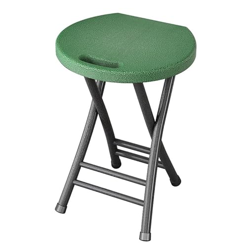 IvyLoutish Klappbarer Barhocker mit Fußstütze, 48,3 cm, tragbar, stapelbar, faltbar, Küchenstuhl für Erwachsene, keine Montage und einfach zu verstauen (grün) von IvyLoutish