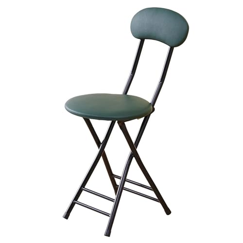 IvyLoutish Klappbarer Barhocker mit gepolstertem, faltbarem Frühstücks-Hochstuhl für Erwachsene, Thekenhöhe, geeignet für Küche, Café, Büro, 47 cm (grün) von IvyLoutish